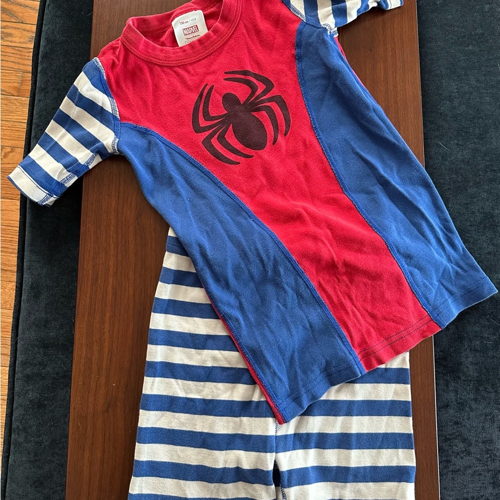 Hanna Andersson Red and Blue Spider Pajama Set